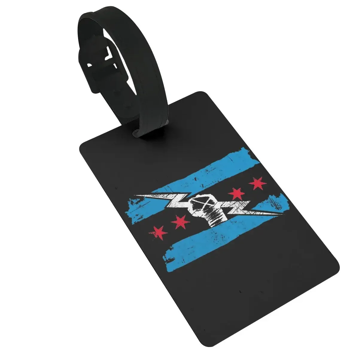 

Cm Punk Logo Luggage Tags Suitcase Accessories Travel PVC Cute Baggage Boarding Tag Portable Label Holder ID Name Address