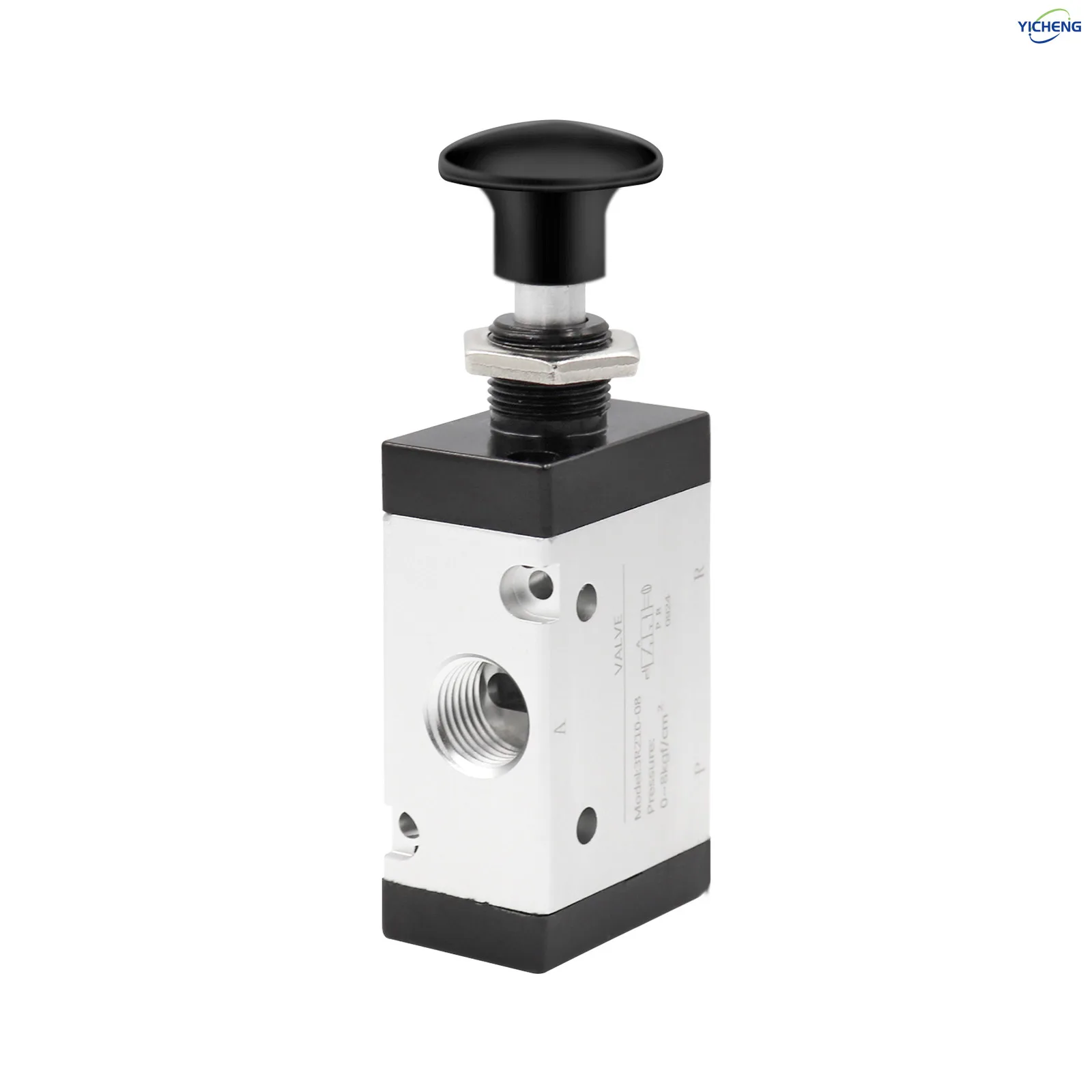 

YICHENG PNEUMATIC 3 Way 2 Position Air Hand Lever Operated Valve 1/4"Pneumatic Solenoid Valve Manual Control Push-Pull 3R210-08