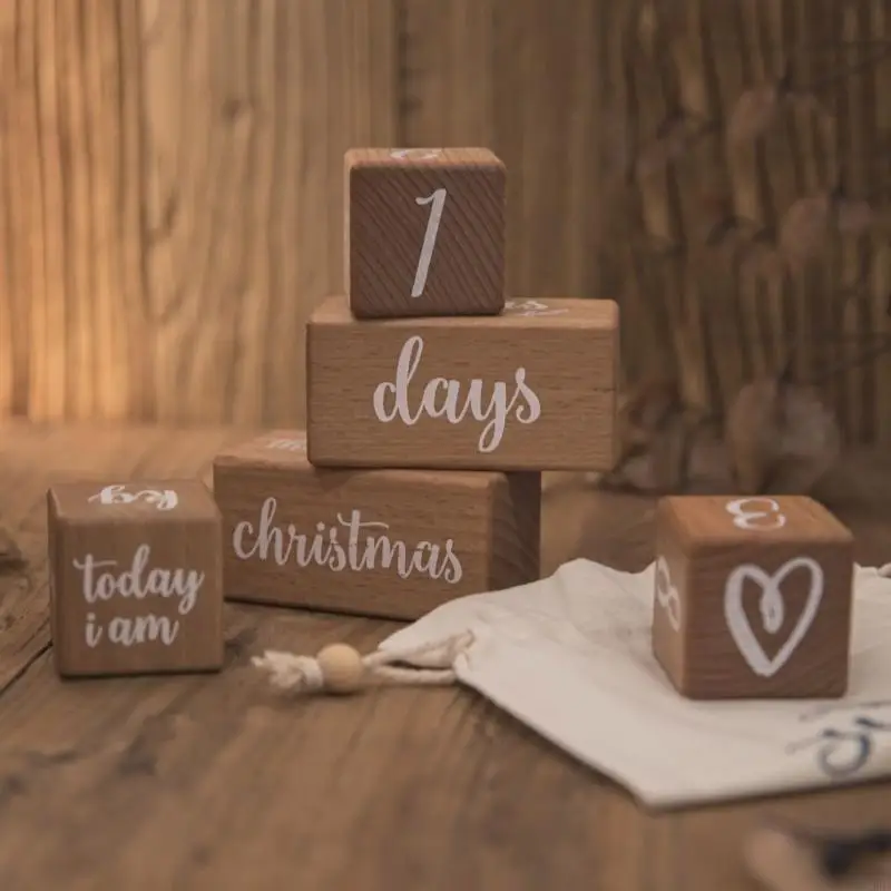 أجهزة تتبع شهر الطفل الخشبية مصممة لدعائم الصور وديكورات الحضانة وديكورات الحضانة الودية #5