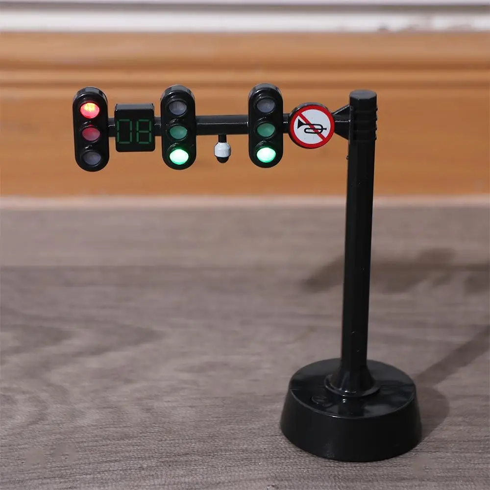 Safety Traffic Toy Light Signs Mini Traffic Mini Stop Model Toys Simulation Accessories Traffic Light Building Blocks Girl Boy