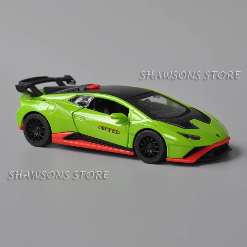 

Литая модель автомобиля в масштабе 1:40, игрушки Lamborghini Huracan STO, миниатюрная Реплика