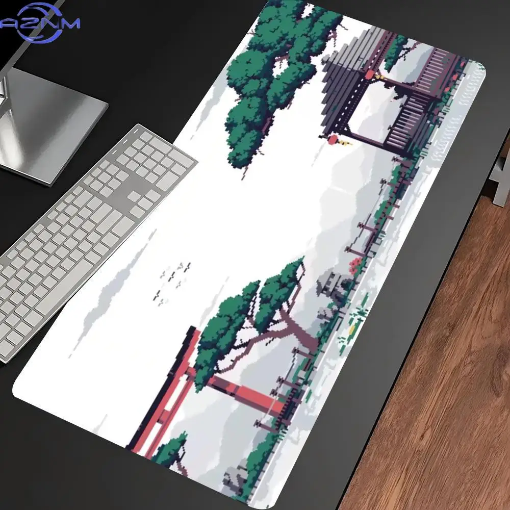 Office Large Mouse Mat Rubber Deskpads XXL Desk Mats Street Scenery Mousepads PC Gamer Mousepad Pixel Art Mouse Pad