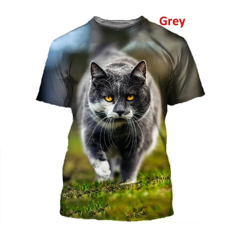 

3D Felinae Cat Printed T-shirt Felis Catus Graphic T Shirts for Men Womens Clothing Fashion Streetwear Funny Kids Tee Shirt Tops