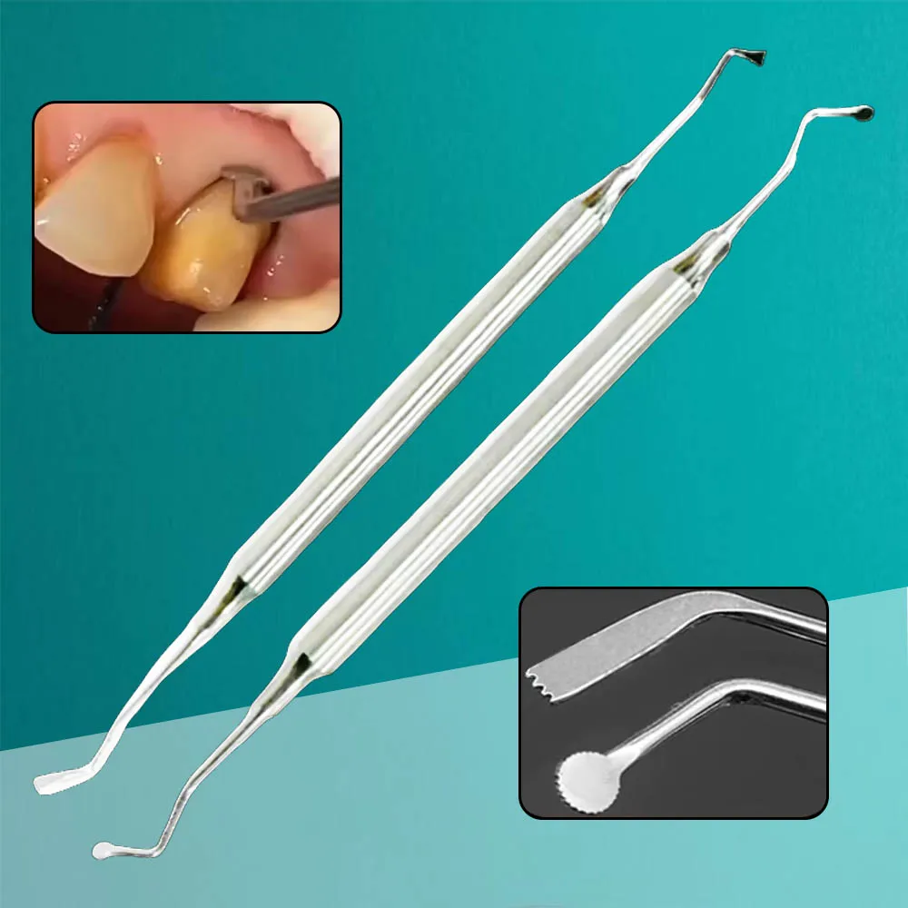 

Stainless Steel Dental Gingival Retraction Cord Packer & Gum Separator Double-Ended Periodontal Tool for Scaling