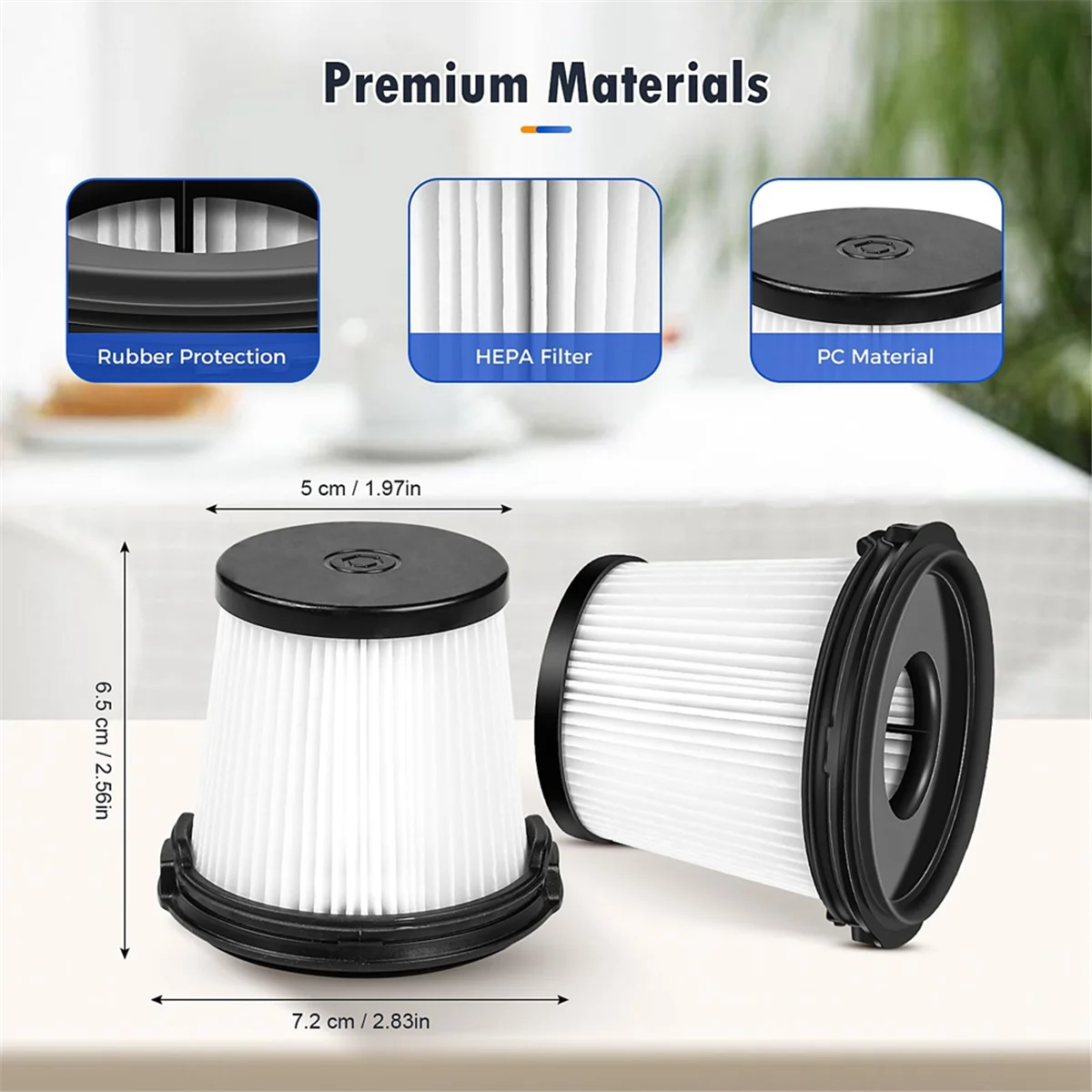 4 Pak filter HEPA pengganti untuk Shark, IW3511 dan IW1111 deteksi Pro ringan tanpa kabel pembersih vakum