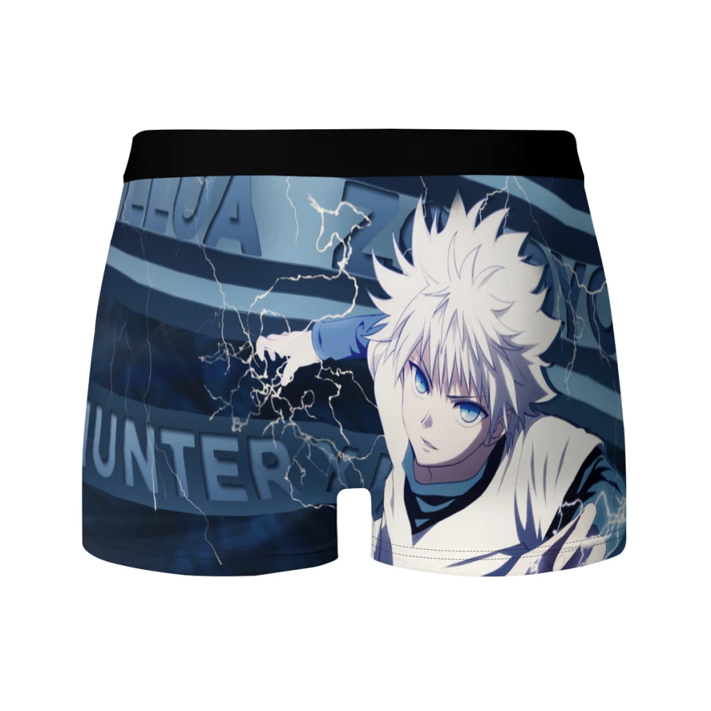 Hunter-X-Hunter-Killua Breathable milk Silk Boyshorts Elastic Men's Underwear 3D Boxer Shorts Boxer Briefs