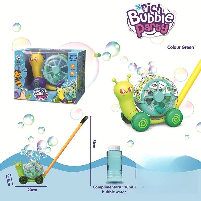 Electric Bubble Snail Cart for Children - Automatic Bubble Machine for Outdoor Play - Parent-Child Bubble Blowing Toy