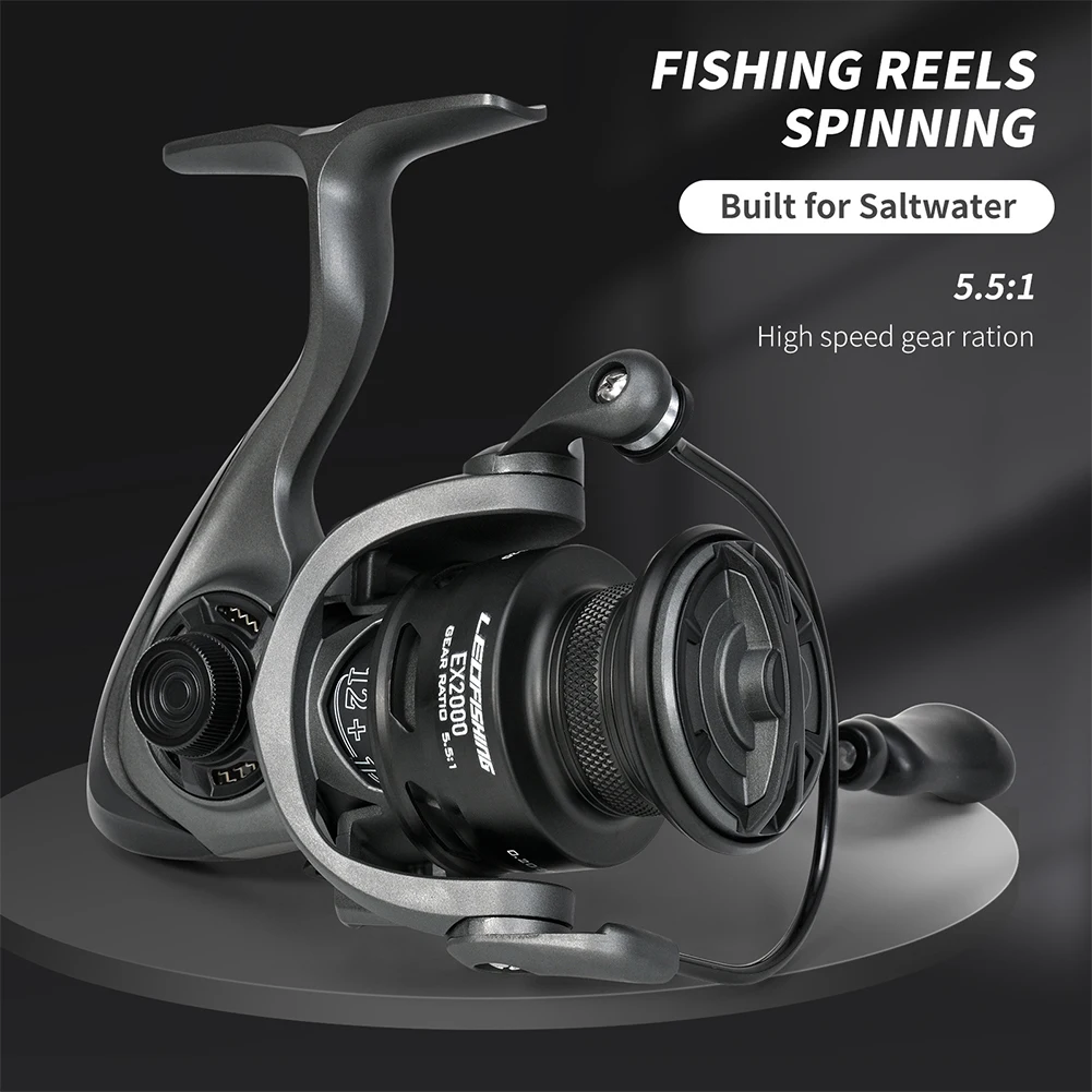 

EX Series Gapless Spinner Fishing Reels Gear Ratio 5.1:1/5.5:1 For Saltwate Gapless S Pinning Fishing Reel Lure Sea Fishing Reel