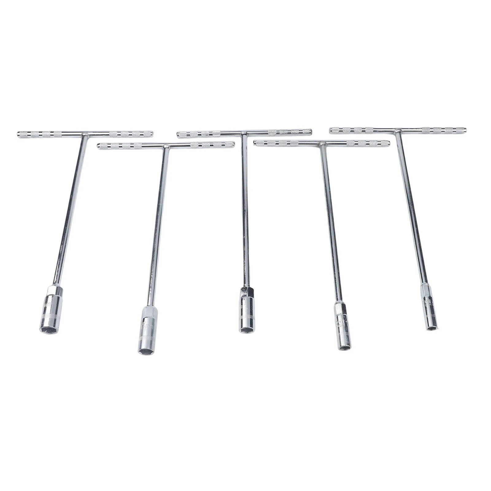 Socket Wrench Featuring Handle and 8mm 10mm 12mm 13mm 14mm Hex Sockets for Standard Metric Fastener Operations