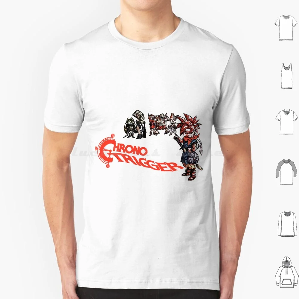 Chrono Trigger-Camiseta de personajes de algodón para hombres y mujeres DIY estampado Chrono Trigger Rpg Chrono Snes Trigger Crono Retro Rana Lucca
