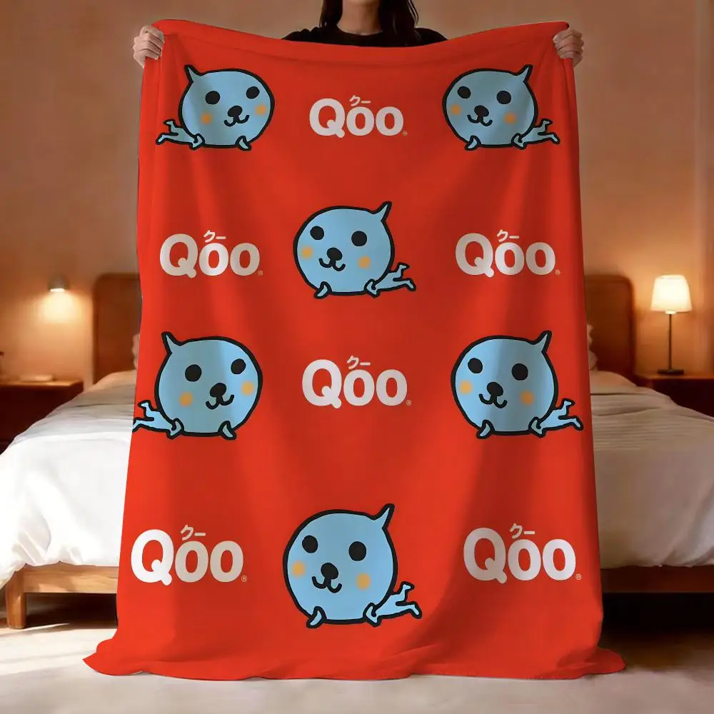 Beverage Brand Qoo Throw Short Plush Throw Blanket Soft Skin-Friendly Multi-Scene Home Office