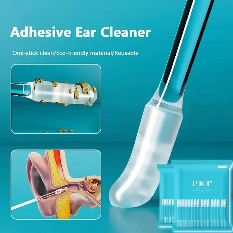 Washable Sterile Cotton Swabs Cleaning and Pampering Tools Sticky Ear Swabs Ear Hollowing Supplies Durable for Home