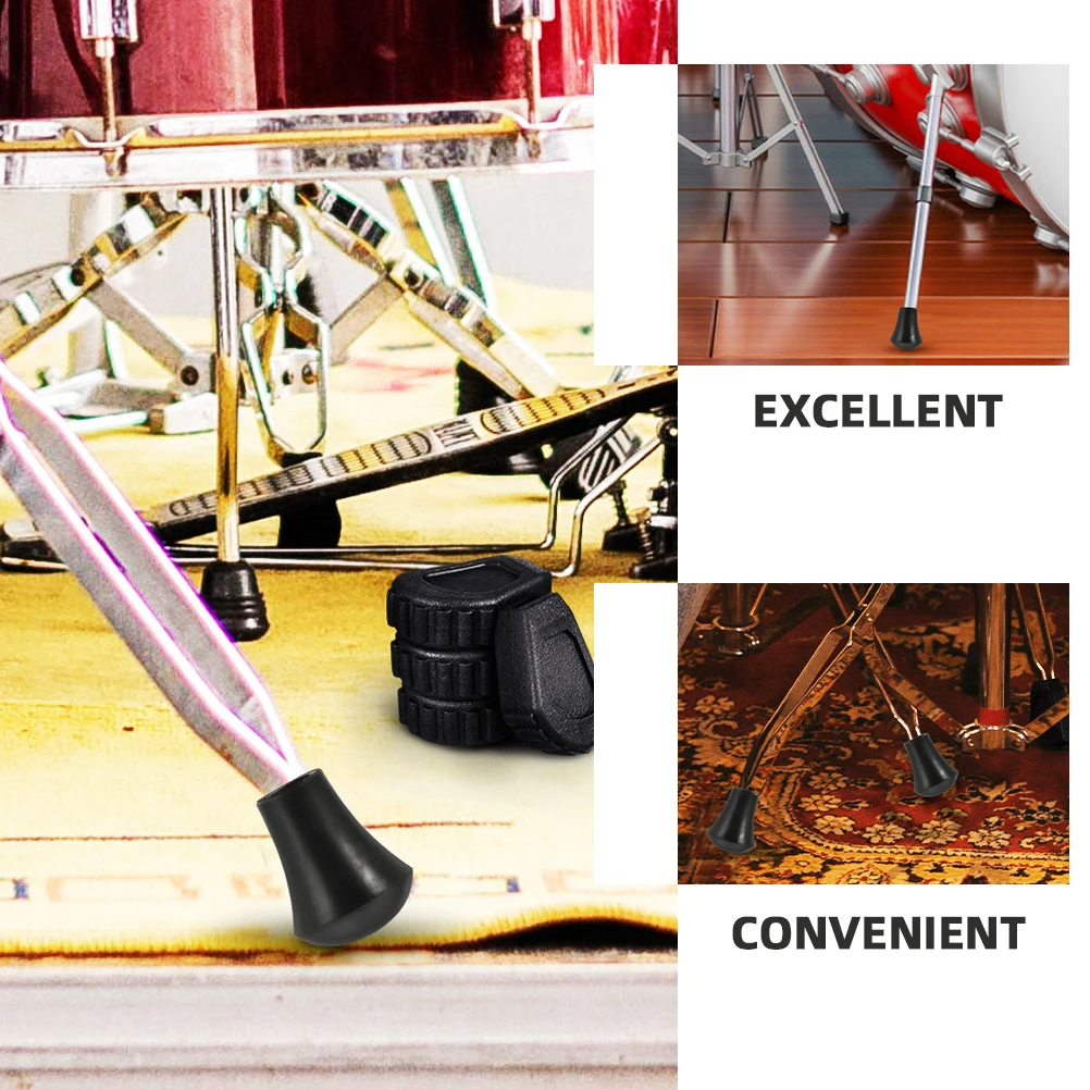 

Rubber Drum Rack Feet Drums Accessories Pad Stand Floor Protectors Kit Foot Leg