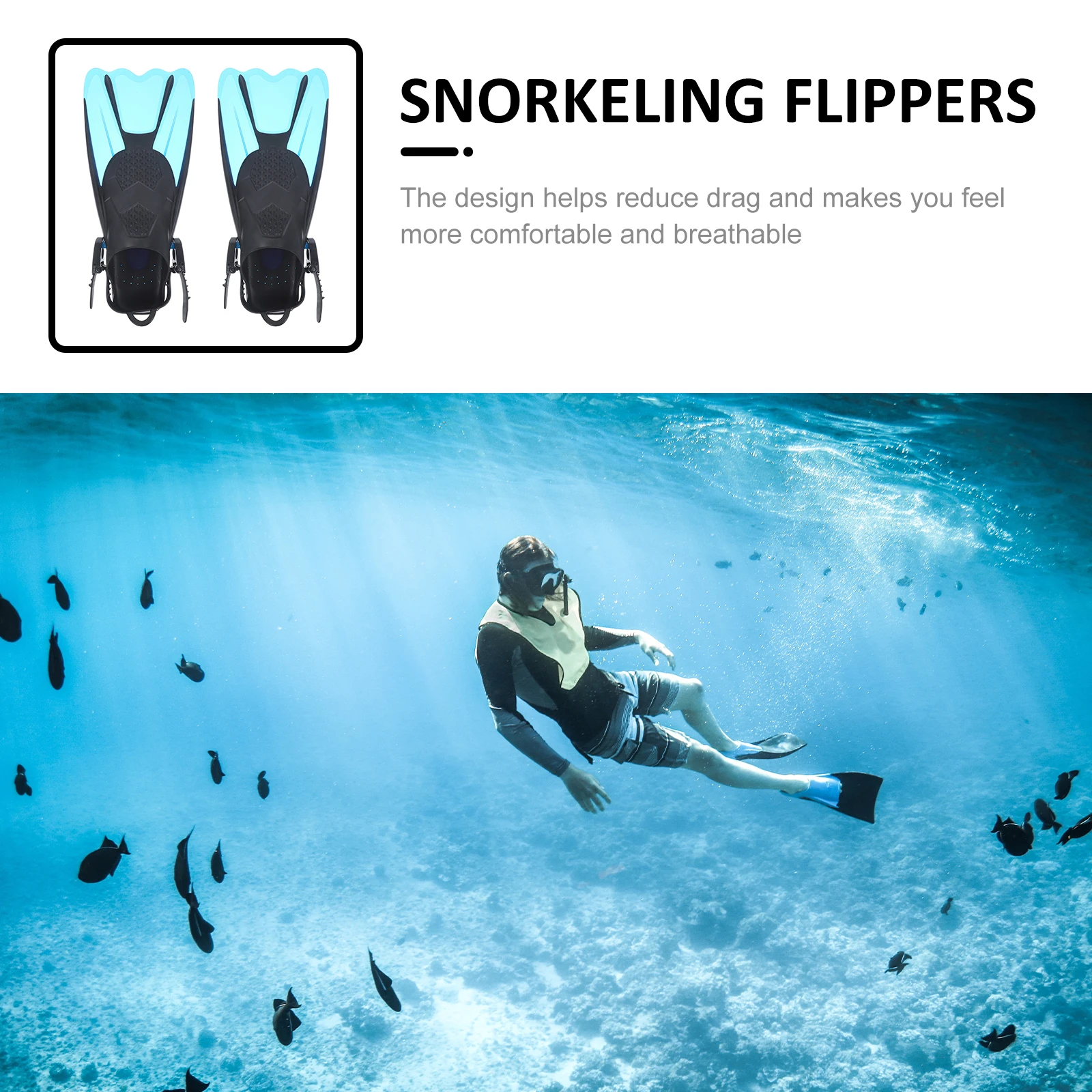 2 шт. ласты для подводного плавания и дайвинга гидромеханической формы, естественная поддержка ударов, длительный срок службы, легкий, удобный для переноски для моря