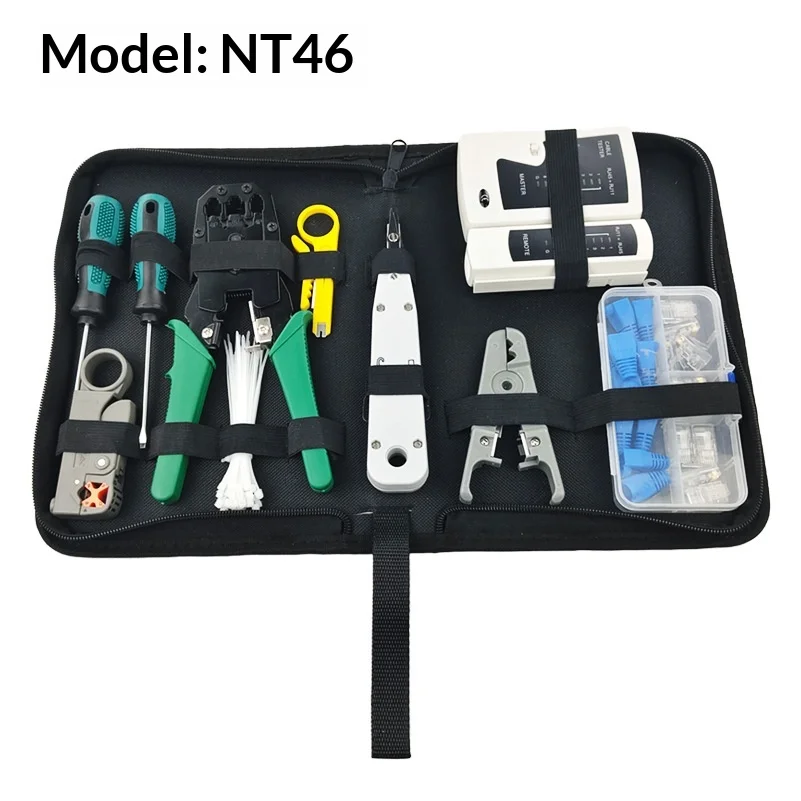 Network tool kit for making Ethernet cables, crystal head crimping tool, 315 three purpose pliers, RJ45 fiber optic equipment