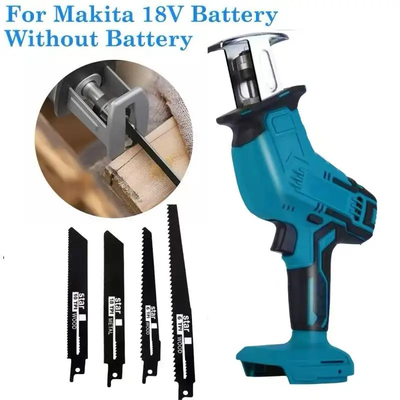 

Шабельная пила с батарейным питанием для аккумулятора Makita 18 В, быстрая и более эффективная резка (батарея в комплект не входит)