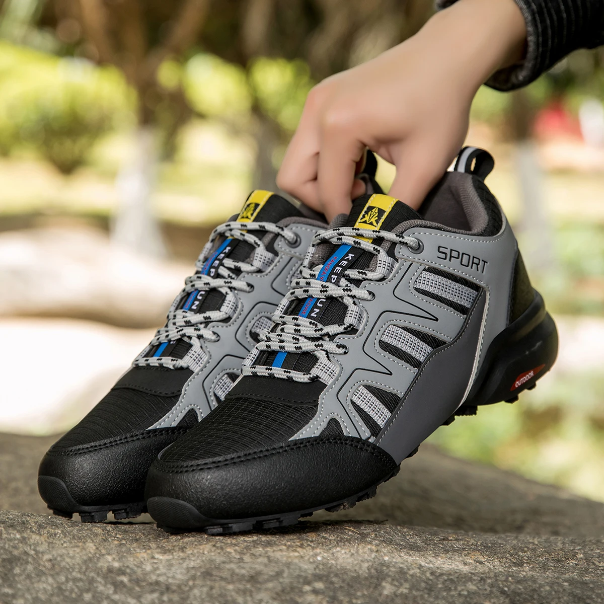 Мужская уличная походная обувь, водонепроницаемая нескользящая вездеходная спортивная обувь, тактическая тренировочная обувь для походов и кемпинга, велосипедная обувь