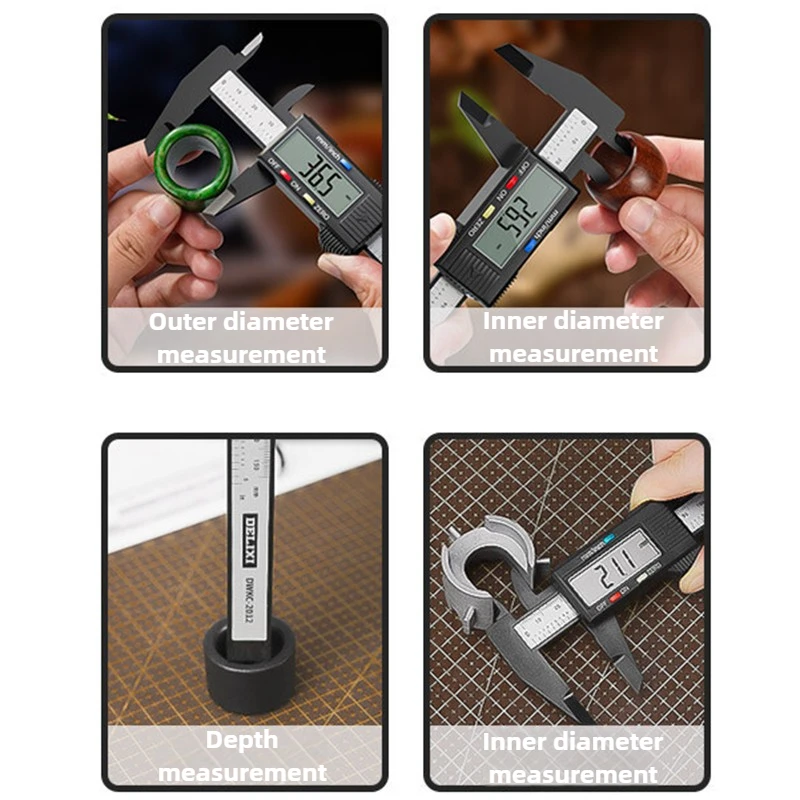 عالية الدقة الورنية الفرجار شاشة ديجيتال الفرجار 0-150 مللي متر متعددة الوظائف مجوهرات مسطرة قياس أدوات قياس المحمولة