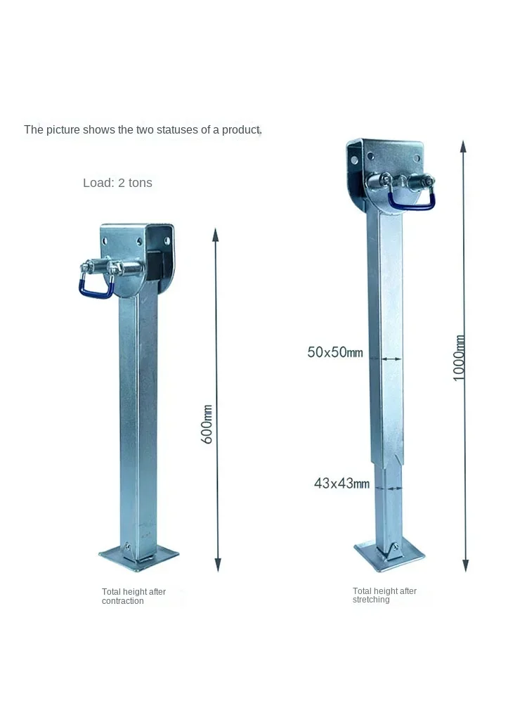 apply Heavy-duty trailer parking leg bracket 2 tons load rotary folding hand trailer jack accessories