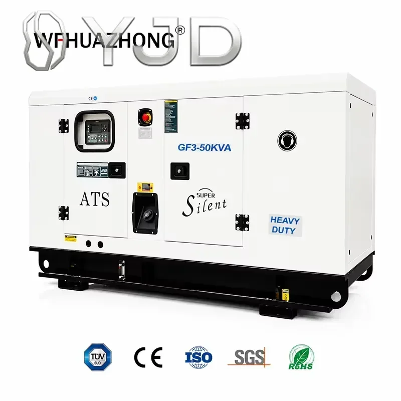 Weather Resistant Super Silent Generator Set 50-80kva Low Vibration Ricardo Power Suitable for Mobile Power Station
