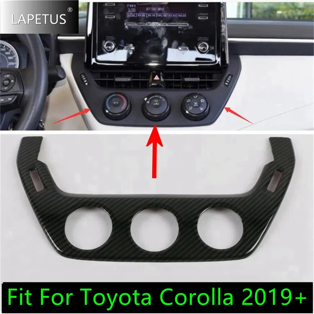 

Carbon Fiber Look Car Interior Accessories GPS Navigation Screen Knob Frame Panel Cover Trim Fit For Toyota Corolla 2019 - 2024