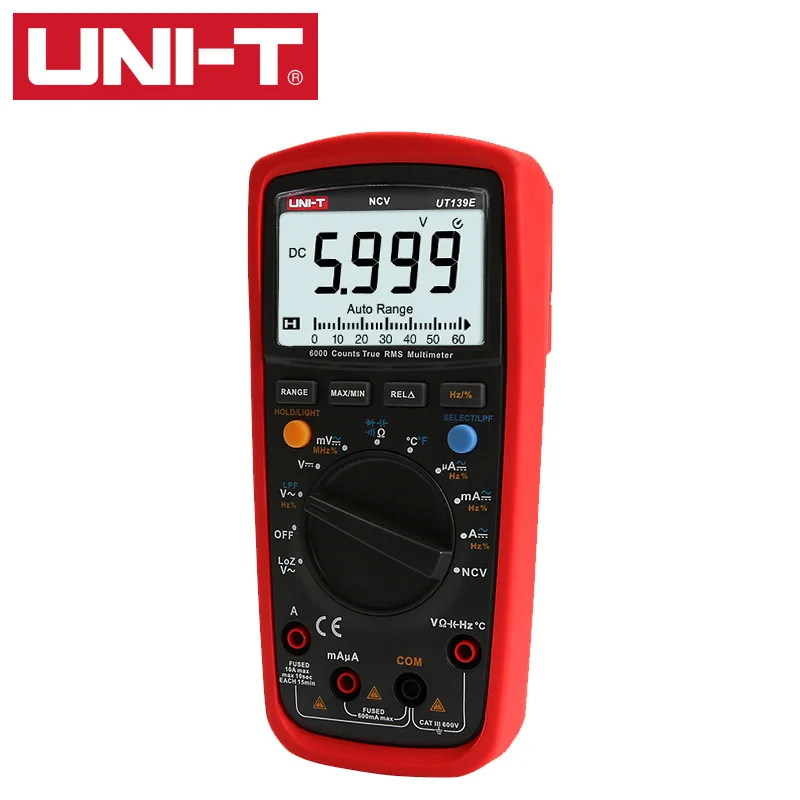 

UT139A UT139B True RMS Digital Multimeter Auto Range AC DC Voltmeter Ammeter Ohmmeter Capacitance Tester NCV