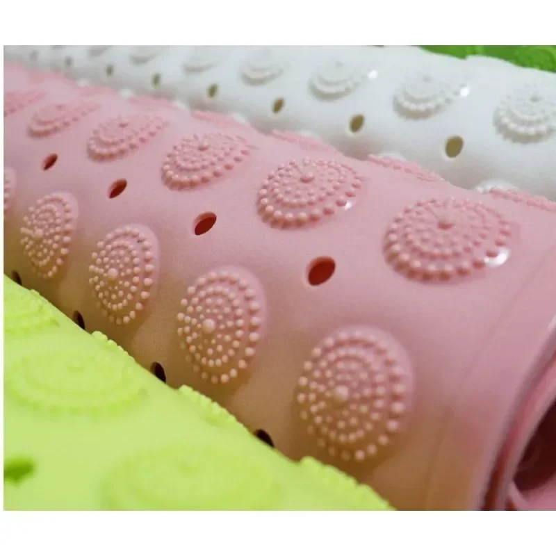 NEW Bath Mat 36x71cm Suction Cup Safety Shower Bathtub Mats Non Slip Bathroom Floor Mat PVC  Waterproof Massage Foot Pad