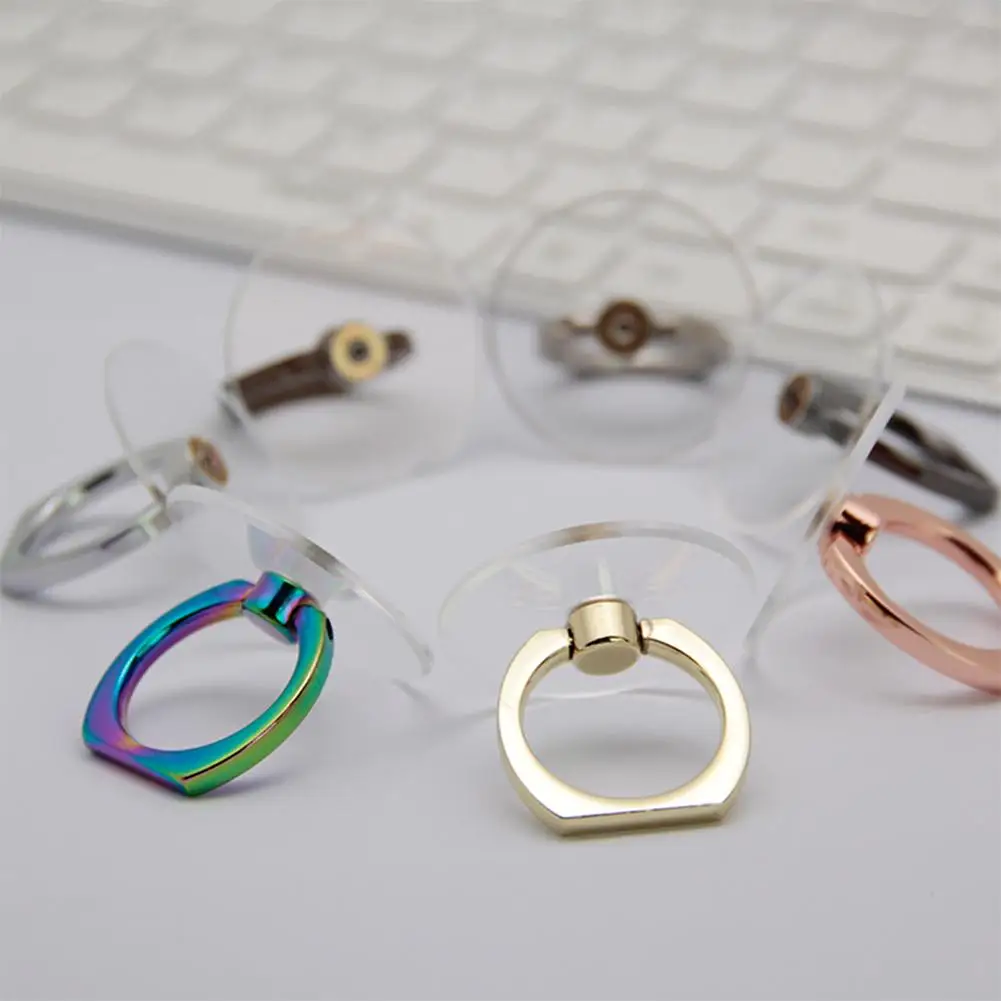 Transparent Cell Phone Holder Stand 360° Degree Rotation Finger Grip Kickstand Universal For IPhones Or Phone Case