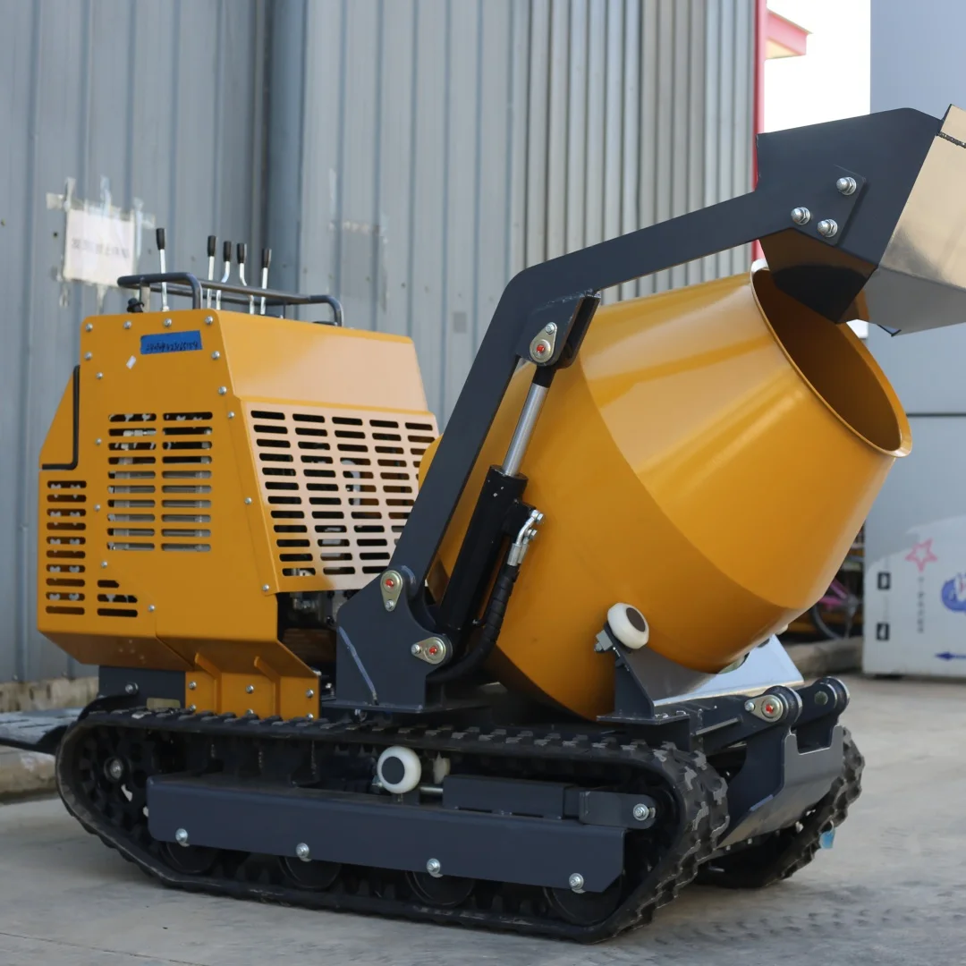 

Мини-самозагружающийся бетоносмеситель на гусеничном ходу, самосвал-насос, двигатель, редуктор, высокоэффективные основные компоненты, распродажа