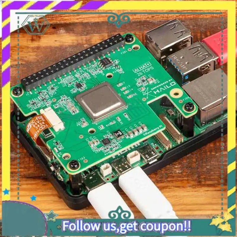 

NEW For Raspberry Pi 5 AI HAT+ Official-Original Hailo8l Pcie M.2 HAT+ 13Tops AI Board Kit For Raspberry Pi5