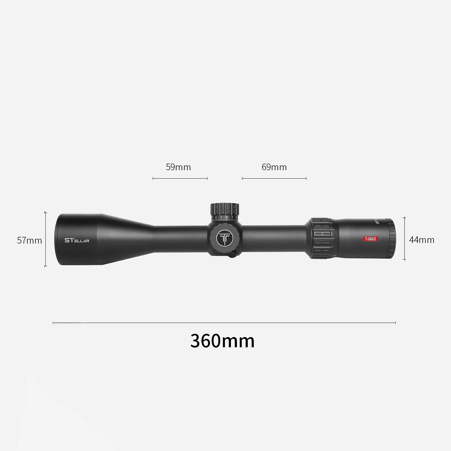 T-EAGLE ST 6-24X50 FFP Optics Tactical Riflescope Spotting Hunting Rifle Scope PCP Air Gun Collimator ED Lens Sight Fit .308