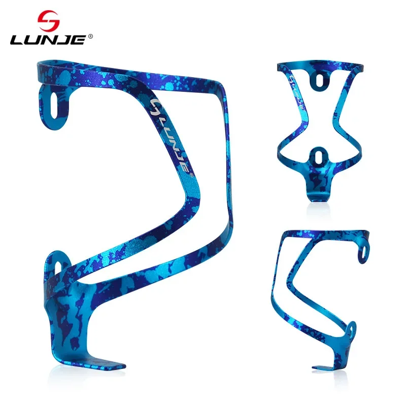 LUNJE Bicycle Water Bottle Cage MTB Mountain Bike Bottle Holder Ultralight Aluminum Alloy rack For Road Cycling Accessories