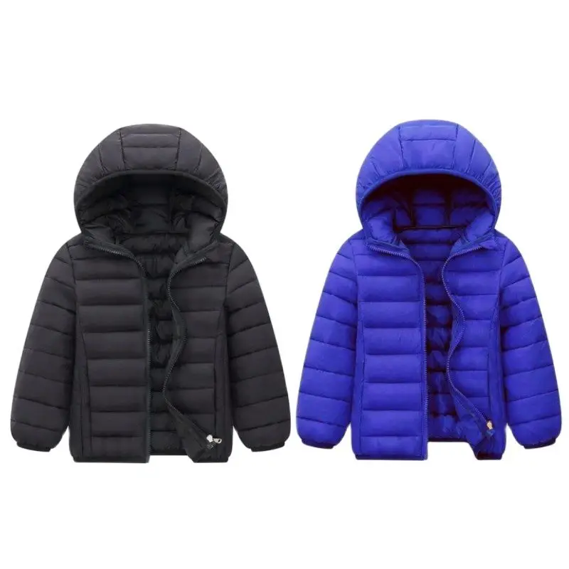 Kids Boys Girls Light Down Jackets Children Teen Students Outdoors Sports Outerwear Princess Autumn Zipper Hooded Coat For 3-14Y