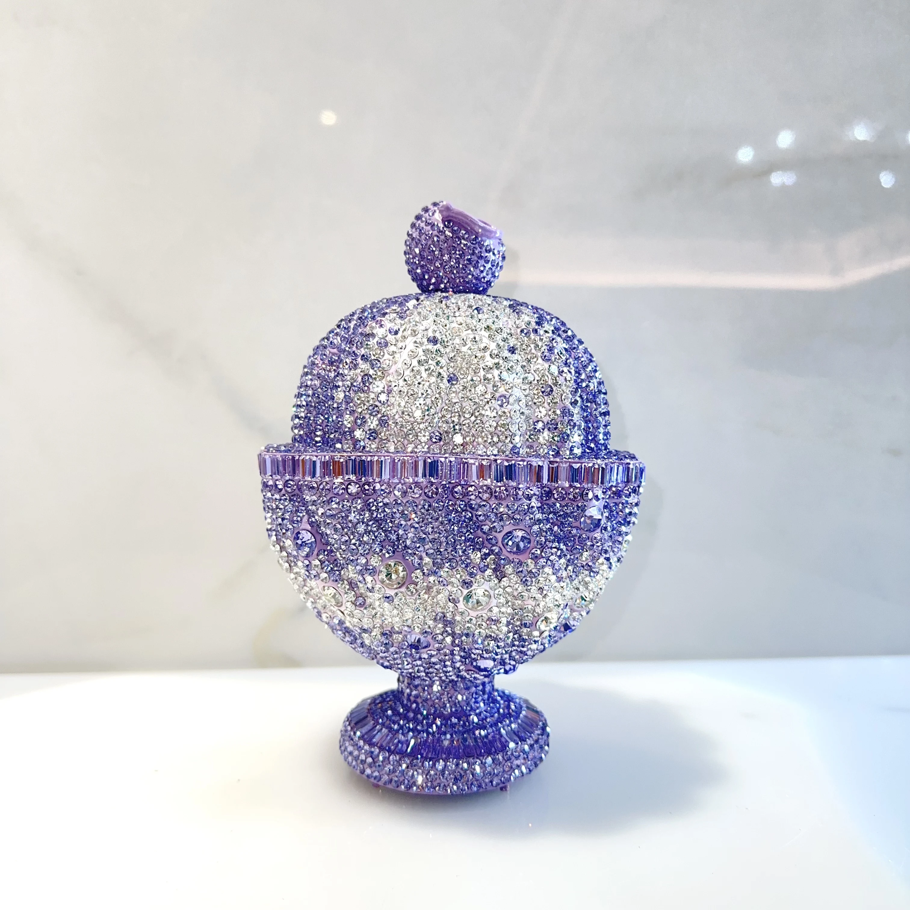 Newest Ice Cream Women Crystal Evening Bags WHTUOHENG Cup Lady Rhinestones Handbags Lady Dinner Handbags Dinner Wedding Clutch view 5