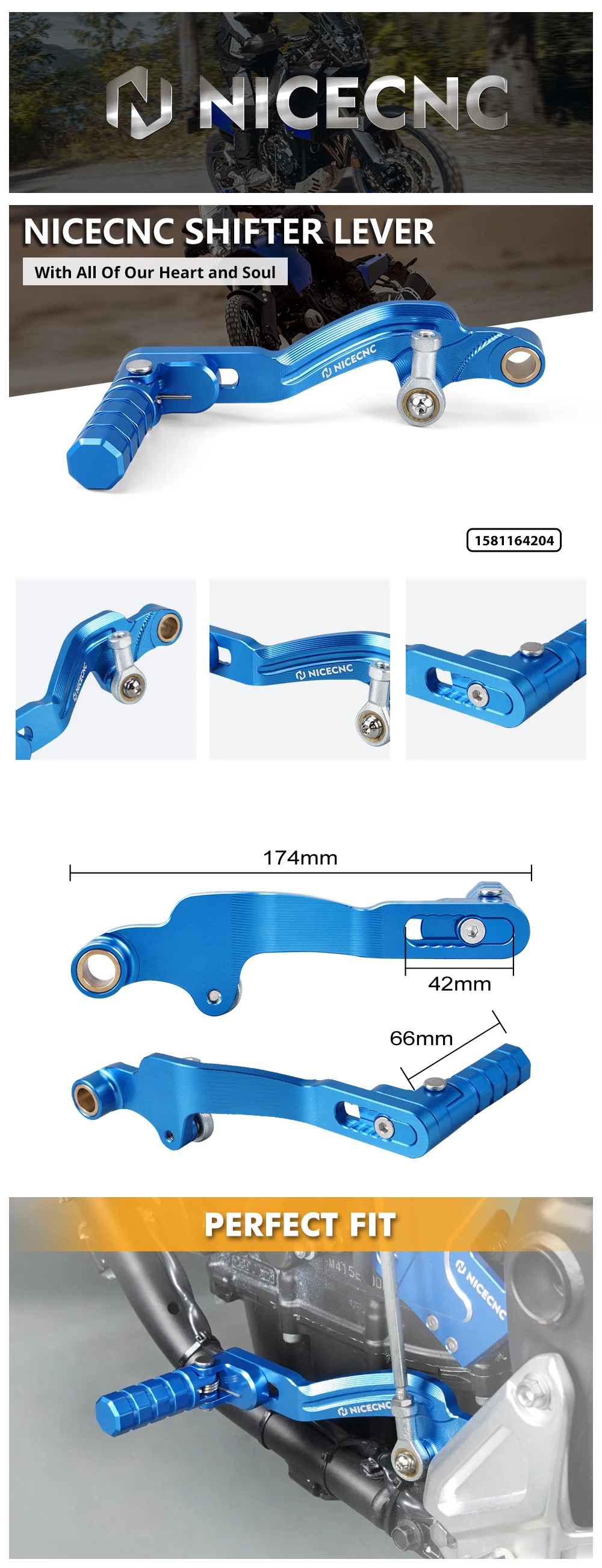 (EU-Lager) NICECNC Für Yamaha Tenere 700/XTZ700 2019-2024 Hinterradbremshebel Schaltpedal Gangschalter Tenere 700 Zubehör – Detail 12