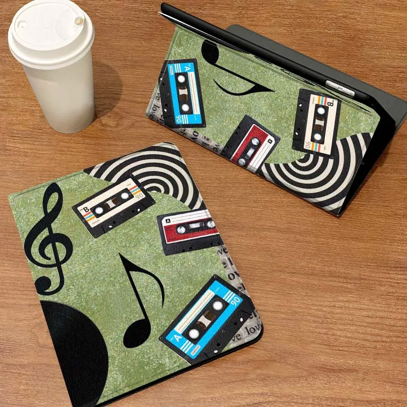 

Retro Cassette Tape Pattern For Samsung Galaxy Tab S6 S7 S8 S9 S10 S11 FE Plus Lite Tablet Case