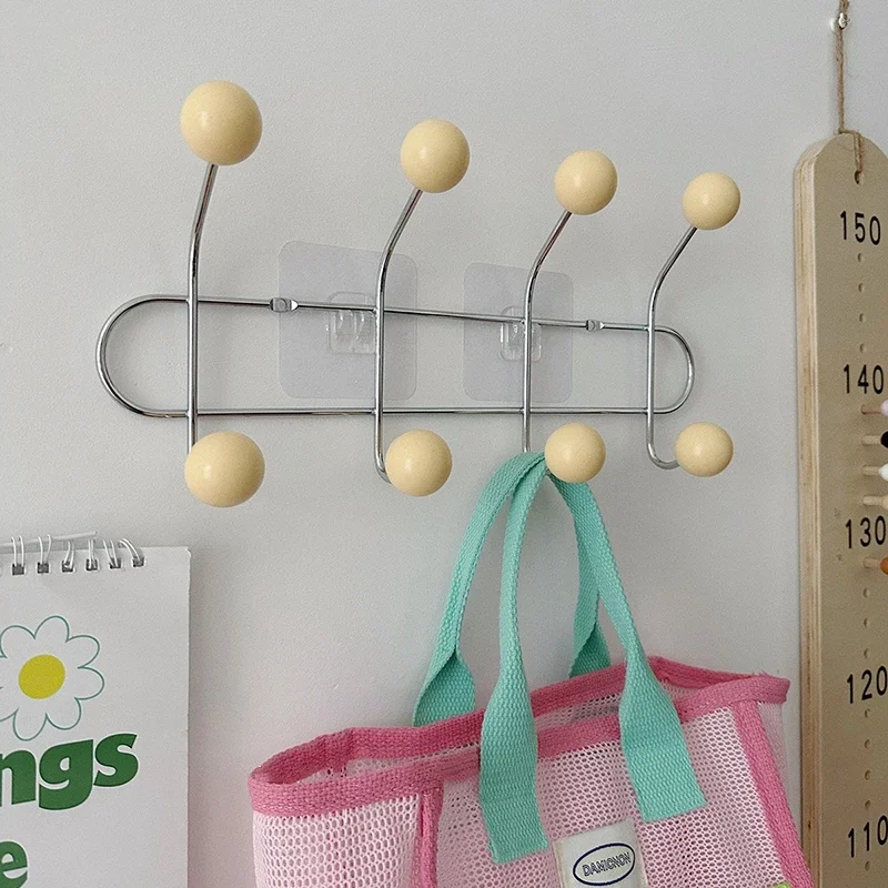 Multi-functional Hook Coat Key Storage Hook Living Room Bedroom Storage Hooks Wall Non-marking Decoration Accessories