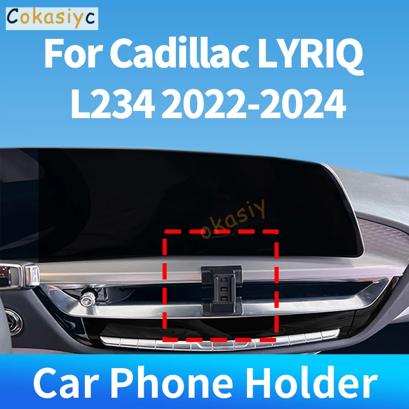 

For Cadillac LYRIQ L234 2022-2024 Car Phone Holder Special Fixed Bracket Wireless Charger For Car Auto Interior Accessories