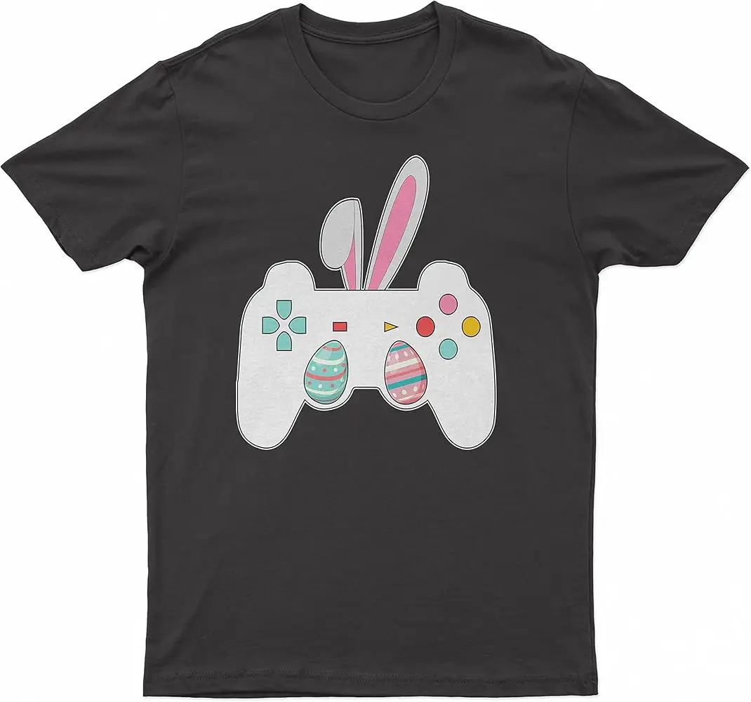 Funny Video Game Bunny Ears - Easter Bunny Fashion - T-Shirt -  High Quality 100%Cotton Short Sleeve