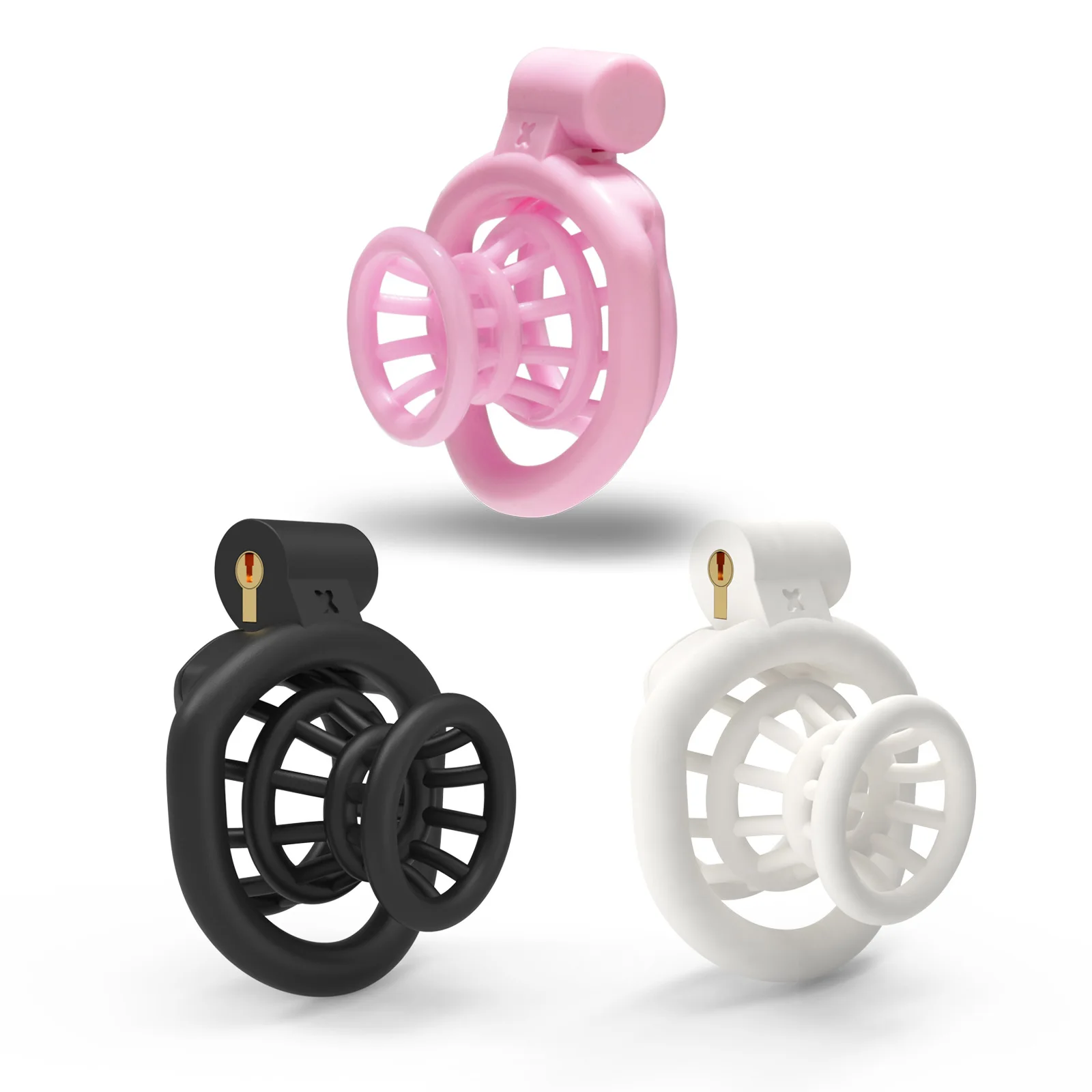 BDSM Inverted Chastity Cage Device for Man Sissy Anti-Cheating Cock Lock with 4 Penis Rings Adult Toys Games Erotic Sex Products