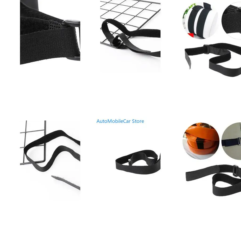 G8TE Luggage Straps Rope Hooks Nylon Tie Band with Self-adhesive Sticker for Car Motorcycle Camping Bags