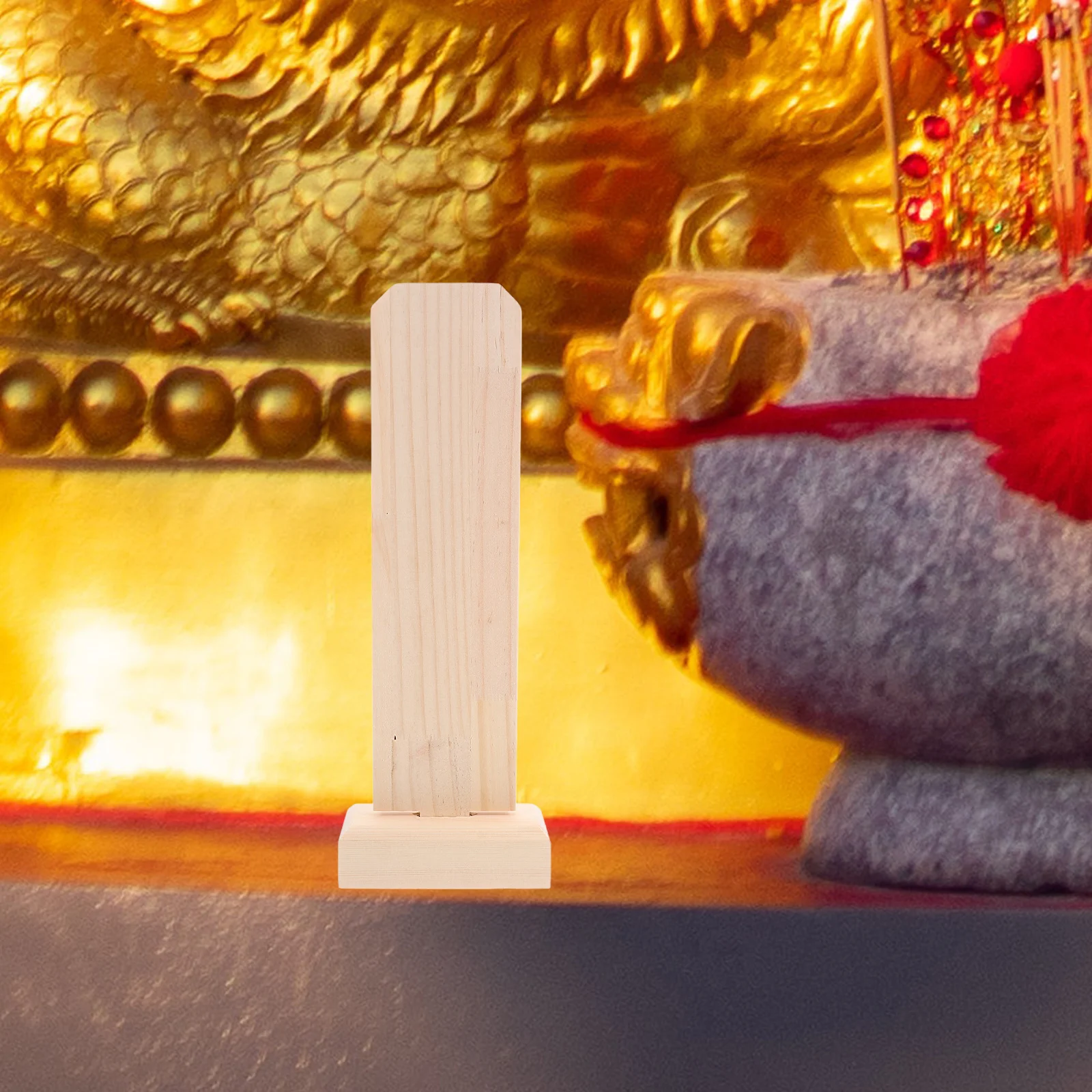 Wooden Memorial Tablet Frame Elegant Aesthetic Meticulous Detail Not Easy Break Deform Versatile Everyday Use Temple Decor