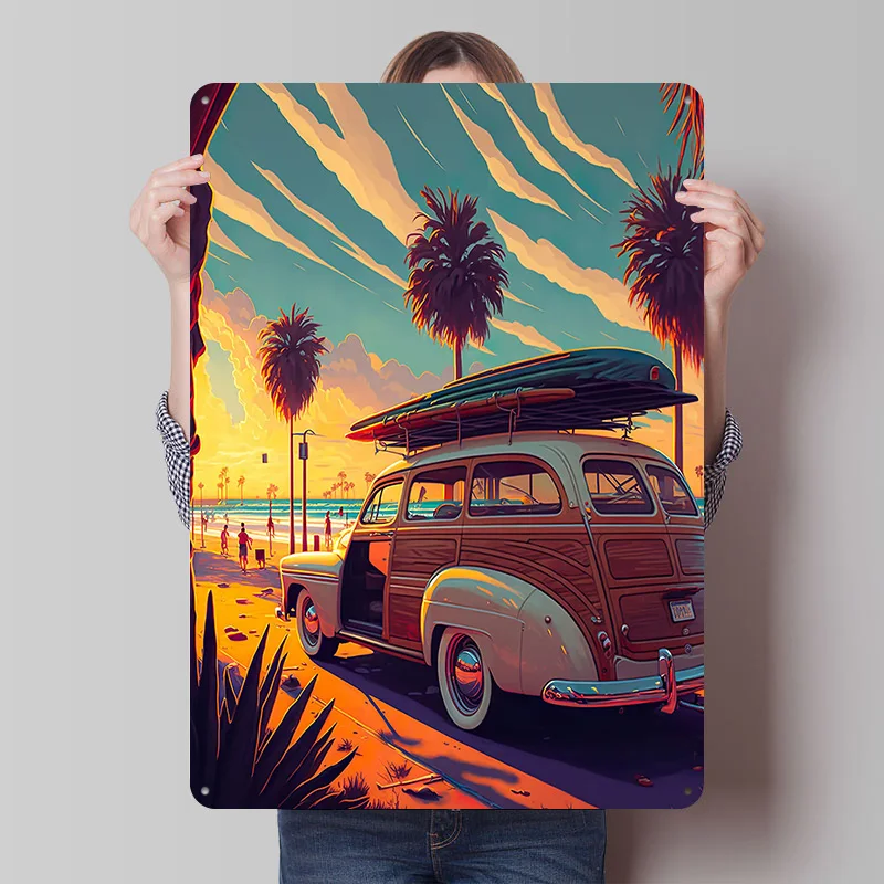 Travel Abroad Printing Poster Customized Retro Wall Art Vintage Metal Signs for Room Modern Home Decoration Ornaments House Cozy