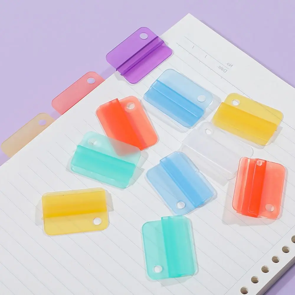 Plastic Index Clip Transparent Multi-function File Classification Clamp File Classification Candy Color Bookmark Clip Student