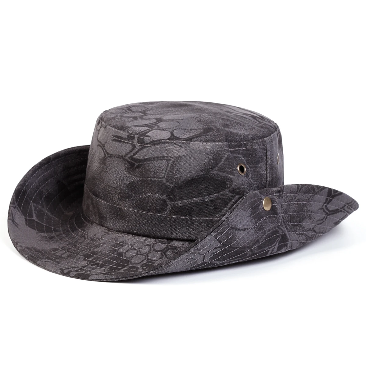 قبعات دلو مموهة للرجال ، قبعات صيادين برباط كبير الطنف ، قبعة مغامرة غير رسمية واقية من الشمس في الهواء الطلق #4