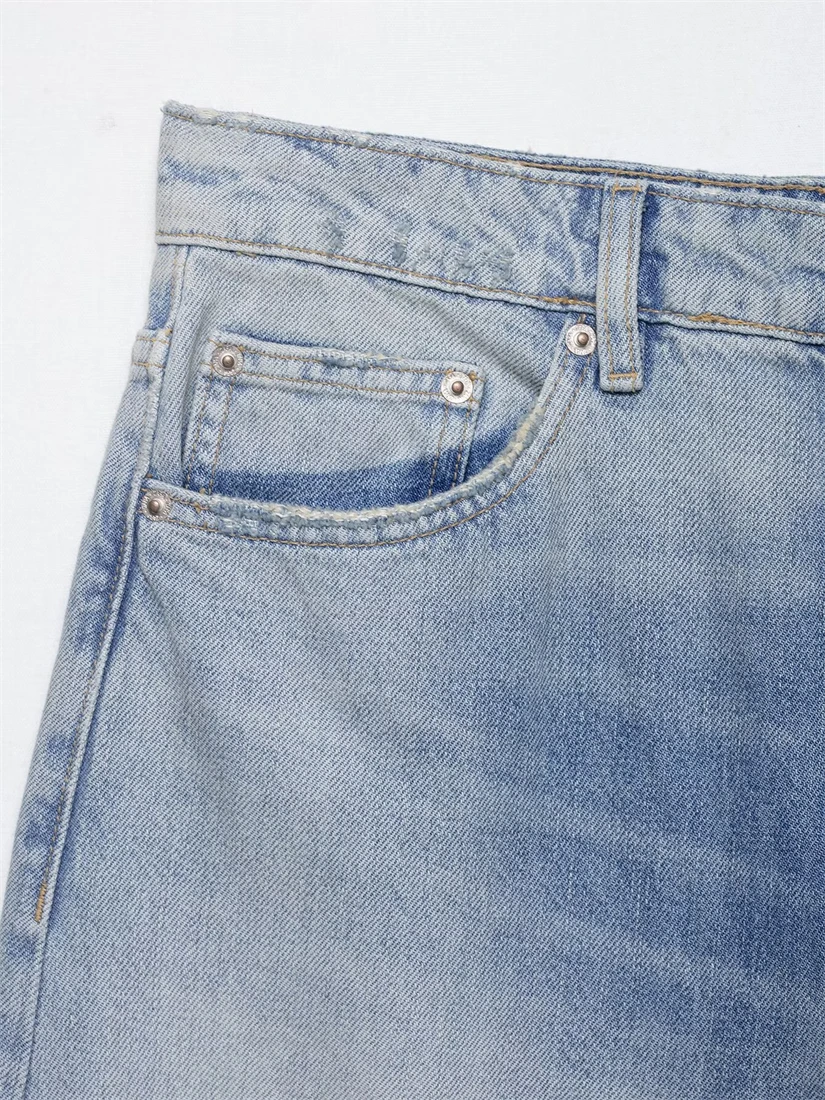 Nouveau 2025 dames coupe ample Denim Shorts décontracté femmes trou décoration confortable taille haute Shorts pour dames