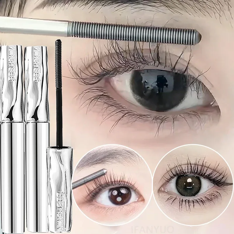Steel Steel Tube Mascara Silk Fiber Ultra-Fine Spiral Brush Black Waterproof Lasting Curling Fast Dry Eyelash Extensions Eyes Makeup - Aliexpress Deal