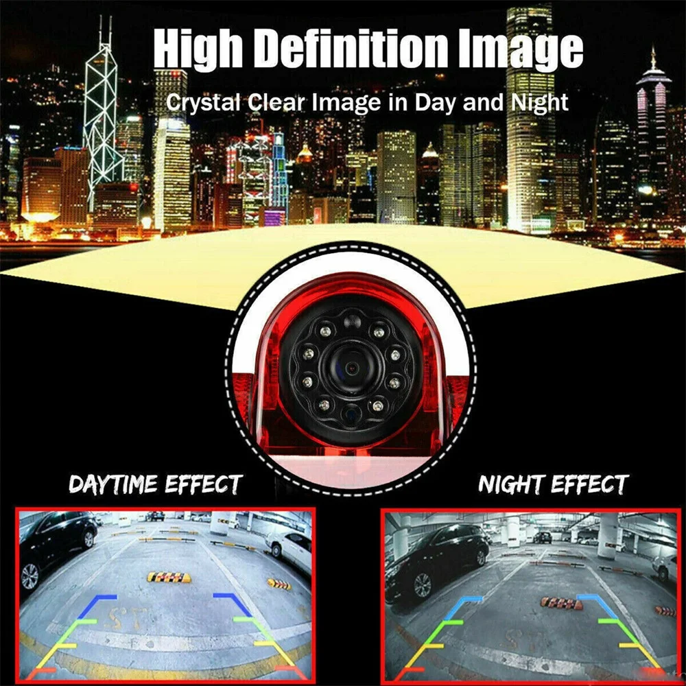 

170 Degree Car 3rd Brake Light Rear View Camera Waterproof Night Vision Reverse For Fiat Ducato Peugeot Boxer Citroen Jumper