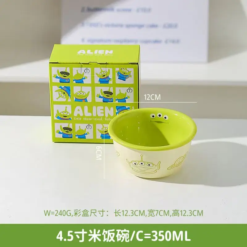 Disney Alien cartoon simpatico anime stoviglie creative personalizzate colori freschi per la cucina di casa ciotole in ceramica piatti tazze regalo