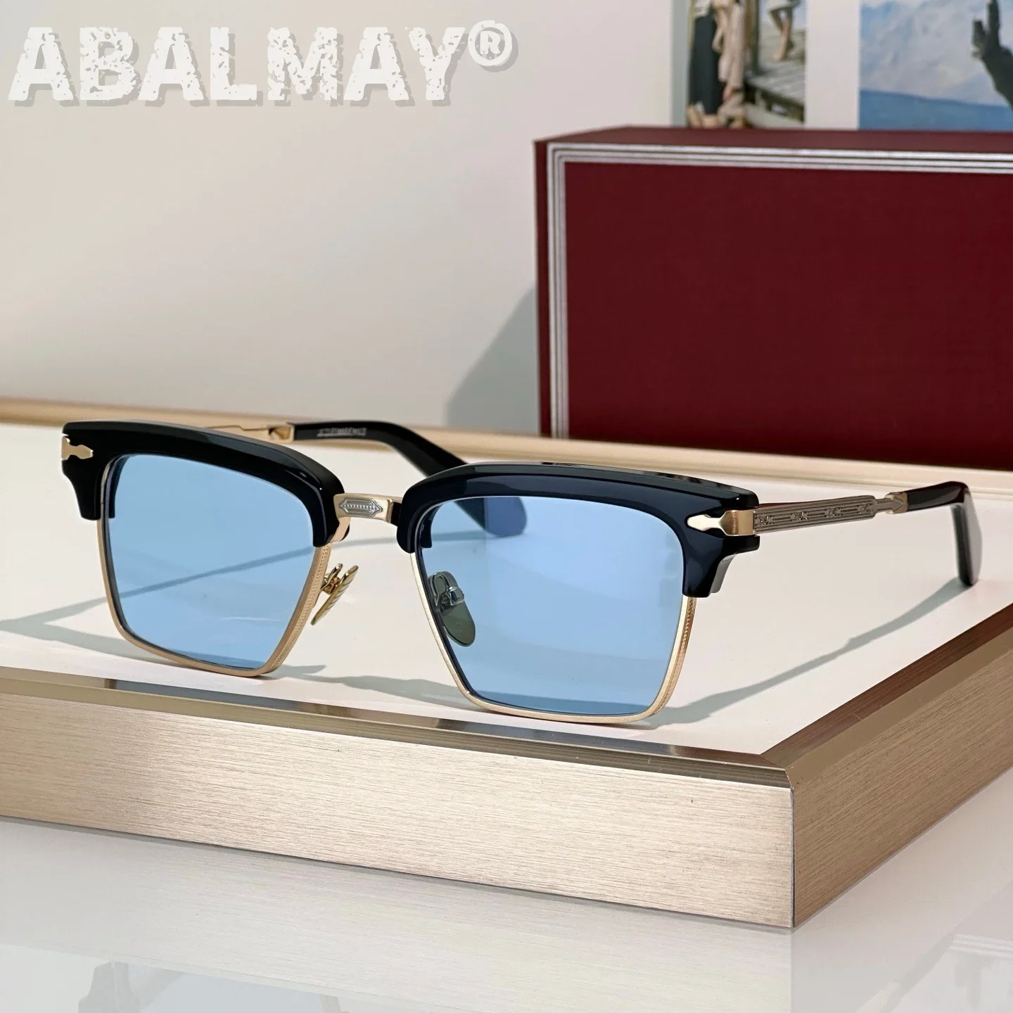 

ALIN SIZE 52-19 Top Quality Sunglasses for Men Classic Women Luxury Brand Designer sun glasses UV400 With box